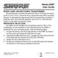 SHURE A96F Manual de Usuario
