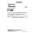 PIONEER F-104 Manual de Servicio