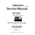 NAKAMICHI PA-202 Manual de Servicio