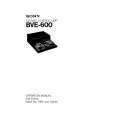 SONY BVE-600 Owners Manual