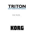 KORG TRITON Instrukcja Obsługi