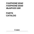 CANON FAXPHONE B540 Catálogo de piezas