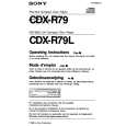 SONY CDX-R79 Manual de Usuario