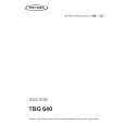 TRICITY BENDIX TBG640TX Manual de Usuario