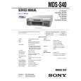 SONY MDS-S40 Manual de Usuario