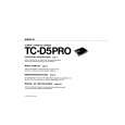 SONY TC-D5PRO Manual de Usuario
