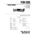 SONY PCM-2600 Manual de Servicio