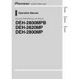 PIONEER DEH-2800MP/X1P/EW5 Manual de Usuario