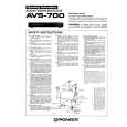 PIONEER AVS-700/KU Manual de Usuario