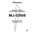 PIONEER MJ-D508/MYXJ6 Instrukcja Obsługi