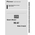 PIONEER RS-A7 Manual de Usuario