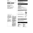 SONY CDX-A30RF Manual de Usuario