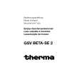 THERMA GSV BETA-SE2-W Instrukcja Obsługi