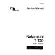 NAKAMICHI T100 Manual de Servicio