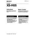 SONY XS-H05 Manual de Usuario