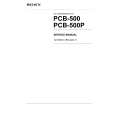 SONY PCB-500 Manual de Servicio