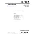 SONY M800V Manual de Servicio