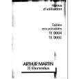 ARTHUR MARTIN ELECTROLUX TE0004W1 Manual de Usuario