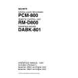 SONY RM-D800 Manual de Usuario