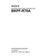 SONY BKPF-R70A Manual de Servicio