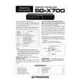 PIONEER SG-X700/WB Manual de Usuario