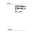 SONY UVW-1700GP Manual de Servicio