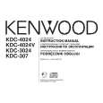KENWOOD KDC-307 Manual de Usuario