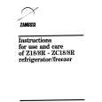 ZANUSSI Z18/8R Manual de Usuario