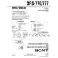 SONY XRS777 Manual de Servicio