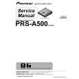 PIONEER PRS-A500/XH/EW5 Manual de Servicio