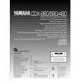 YAMAHA CDX-580 Manual de Usuario