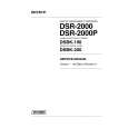 SONY DSR-2000P VOLUME 1 Instrukcja Serwisowa