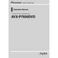PIONEER AVX-P7650DVD/RC Instrukcja Obsługi