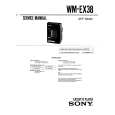 SONY WM-EX38 Manual de Servicio