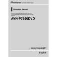 PIONEER AVH-P7850DVD/RD Instrukcja Obsługi