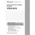 PIONEER VSX-816-S/KUXJ/CA Instrukcja Obsługi