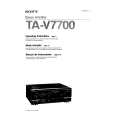 SONY TA-V7700 Instrukcja Obsługi