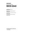 SONY BKSI-2040 Manual de Servicio