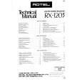 ROTEL RX-1203 Manual de Servicio
