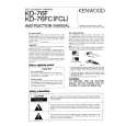 KENWOOD KD-76FCL Manual de Usuario
