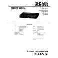SONY XEC-505 Manual de Servicio