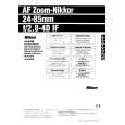 NIKON AF ZOOM-NIKKOR 24-85 F/2.8-4D IF Manual de Usuario