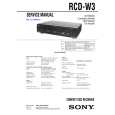 SONY RCDW3 Service Manual