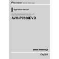 PIONEER AVH-P7650DVD/RC Manual de Usuario