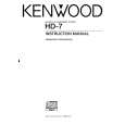 KENWOOD HD-7 Manual de Usuario