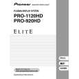 PIONEER PRO-1120HD Instrukcja Obsługi