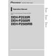 PIONEER DEH-P2500RB Manual de Usuario