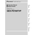 PIONEER GEX-P5700TVP/EW Manual de Usuario