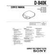 SONY D-840K Manual de Servicio