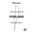 PIONEER PDR-609/KUXJ/CA Manual de Usuario